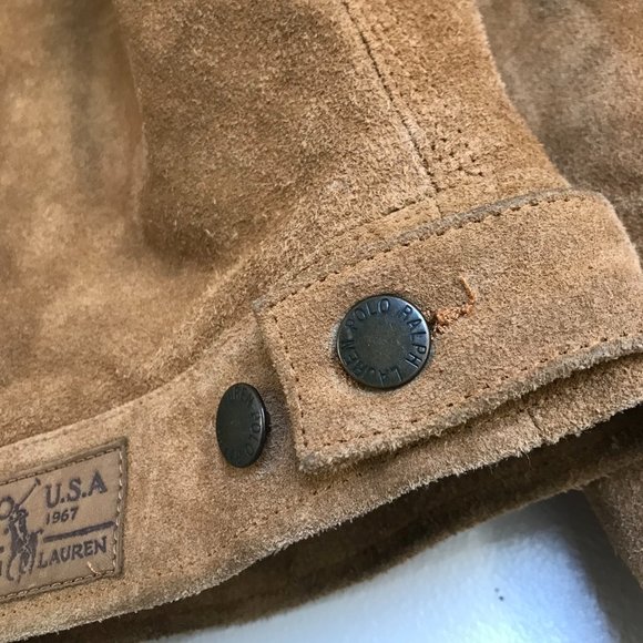 Vintage Ralph Lauren Polo Jacket Suede Leather RRL Style Grail Tartan Plaid - Picture 12 of 14